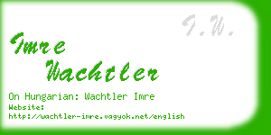 imre wachtler business card